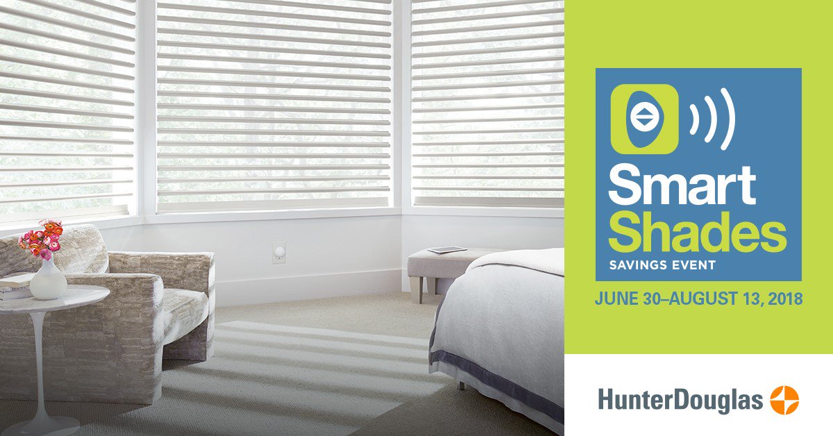 RockvilleInt's tweet photo. How "smart" are your #shades? Not very? #VisitOurShowroom for our Smart Shades Savings event. Through August 13th, get a $150 rebate on qualifying purchases of @HunterDouglas  window fashions with PowerView Motorization and the associated smart hub.  https://t.co/C6mFQzMHrN https://t.co/Vf8OBv5AKJ