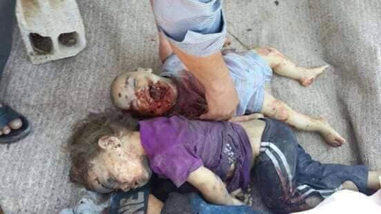 @3amaral7arery ayn el taraf da11:45 denilmiş kuvvetleri ve rus güçleri tarafından yapılan çocuk ve kadın katliamlar