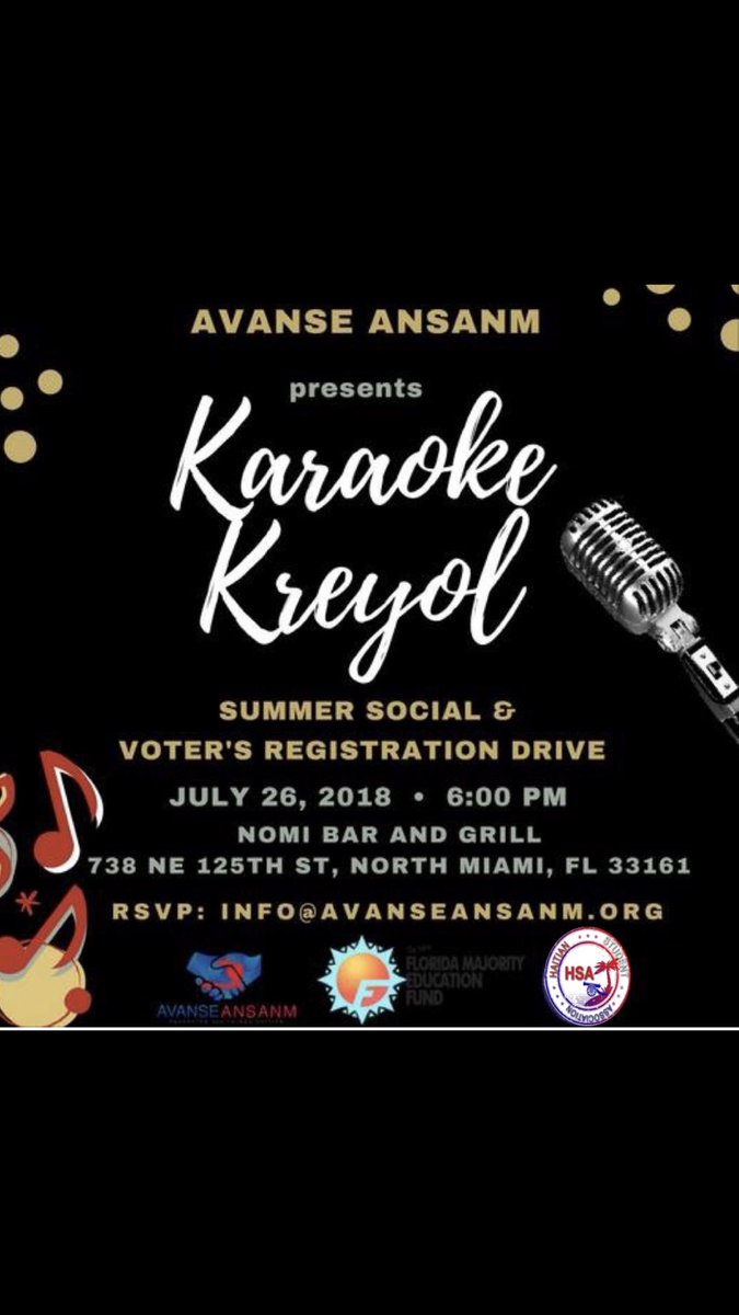 🇭🇹ATTENTION‼️ come out, get registered to vote, sing and have a great time with us‼️#AVANSEANSANM  #HSA #FMEF 🇭🇹 can’t wait to see you there!
