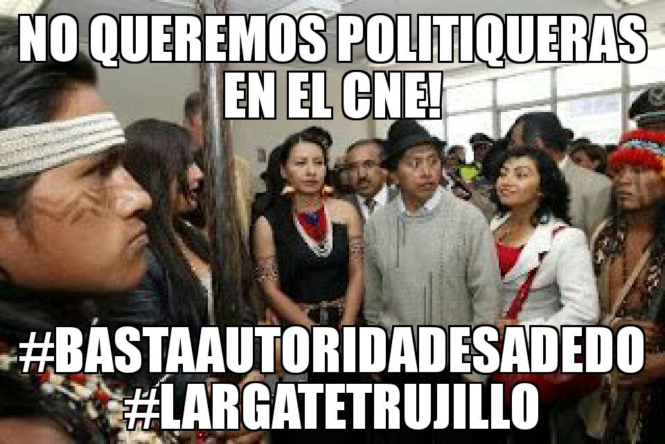 ValdezFederica's tweet photo. #BastaAutoridadesADedo no permitiremos que la política sea la que maneje el CNE! Ciudadanos atentos a los que quiere hacer @cpccs, #ComoNubiaNinguna @nubiavillacis pilas @Lenin https://t.co/Ij8dveaec3