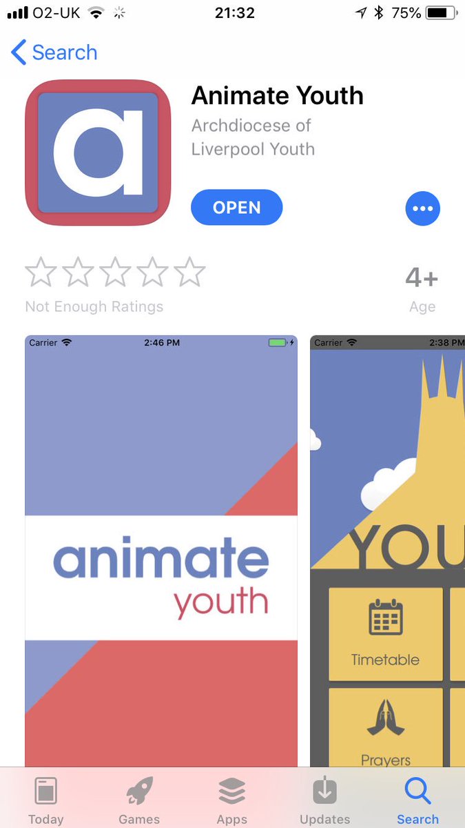 knowsleycoach2's tweet photo. Make sure you download the @AnimateYouth app before we go! You need it for events through the week and most importantly the treasure hunt on day 1! #Priorities #liverpooltolourdes #JustTwoIt https://t.co/F401jhuidd