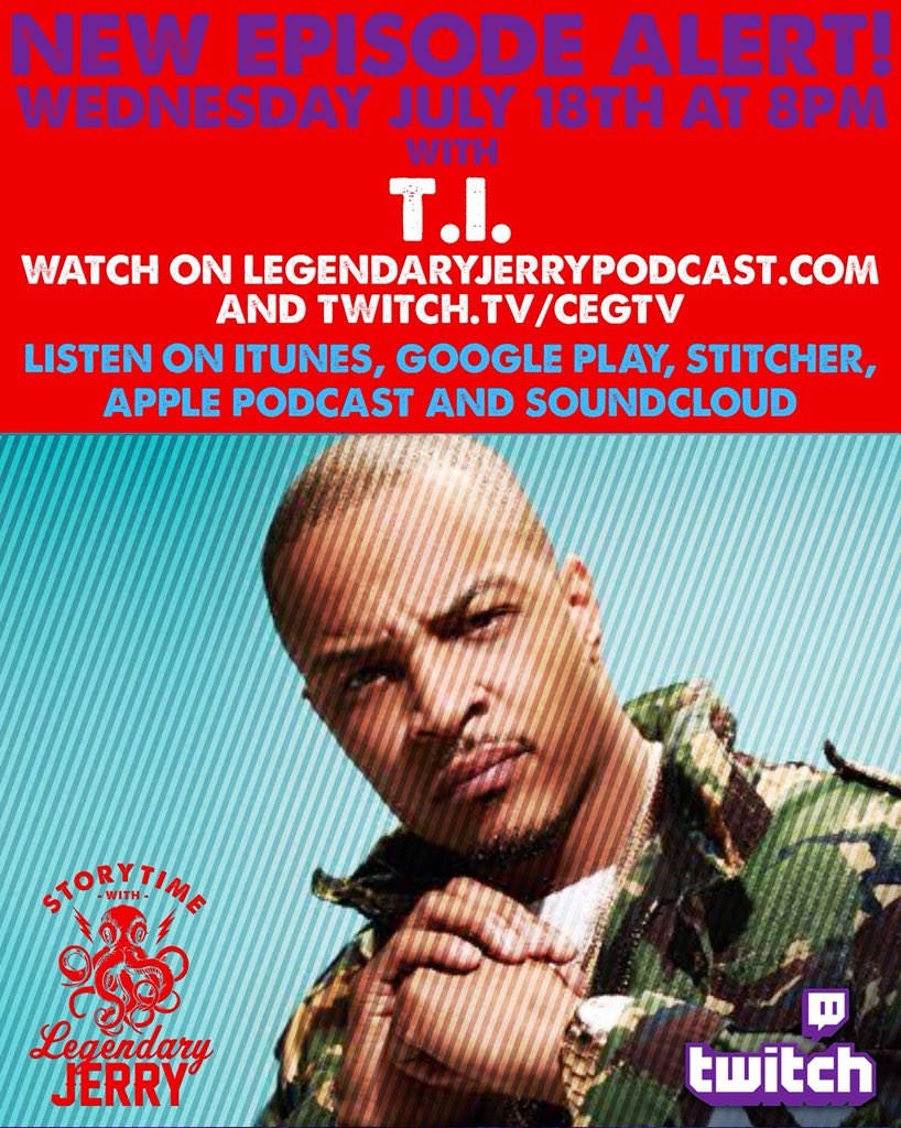 A rap legend who has been a household name nationally and globally for over a decade. Grammy winner and Billboard chart-topper @Tip joins @BigJerryClark on tomorrow’s edition of the #LegendaryJerryPodcast. You don’t want to miss it! #AtlantaInfluencesEverything #AtlantaHipHop