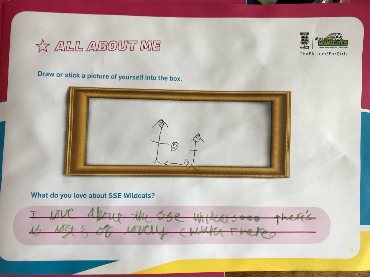 MarchWildcats's tweet photo. Loving this comment in one our girls ‘My Great Adventure Book’ 😍  #FootieFriends #FootieFun #SSEWildcats ⚽️😺🐾 https://t.co/G2OlO01Di6