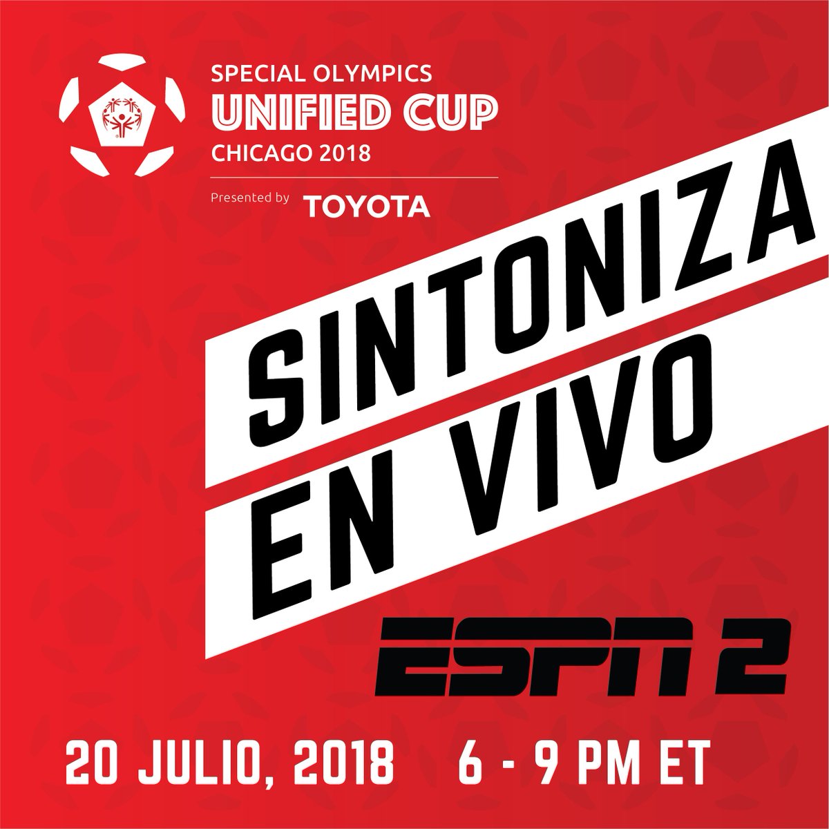 OEP_PERU's tweet photo. Por primera vez, una competencia Special Olympics será transmitida en vivo durante el horario estelar. ¡Sintonice mañana ESPN2 para ver a nuestros atletas competir en la Copa Unificada #SpecialOlympics50! #EligeIncluir https://t.co/VHGfHjshZP