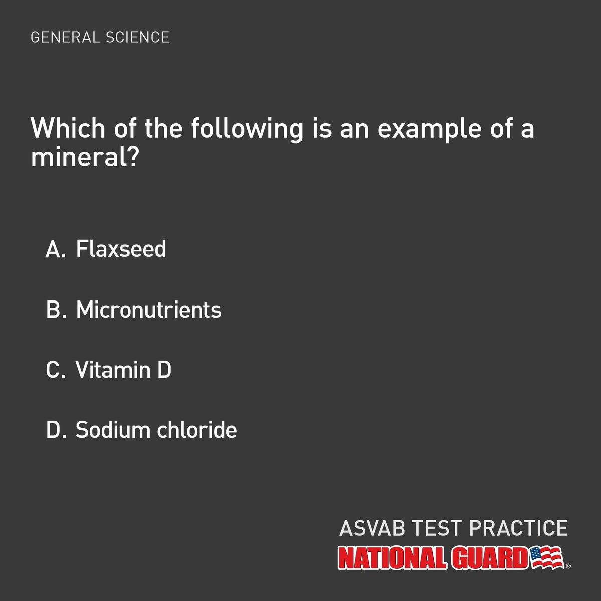 oregonarmyguard's tweet image. Test your knowledge! Can you answer todays #triviatuesday practice ASVAB question? let us know what you think the answer is! to learn more about the Oregon Army National Guard, go to OregonArmyGuard.com #ORNationalGuard #OregonGuard #Oregon #Trivia #PractiveASVAB #GoGuard