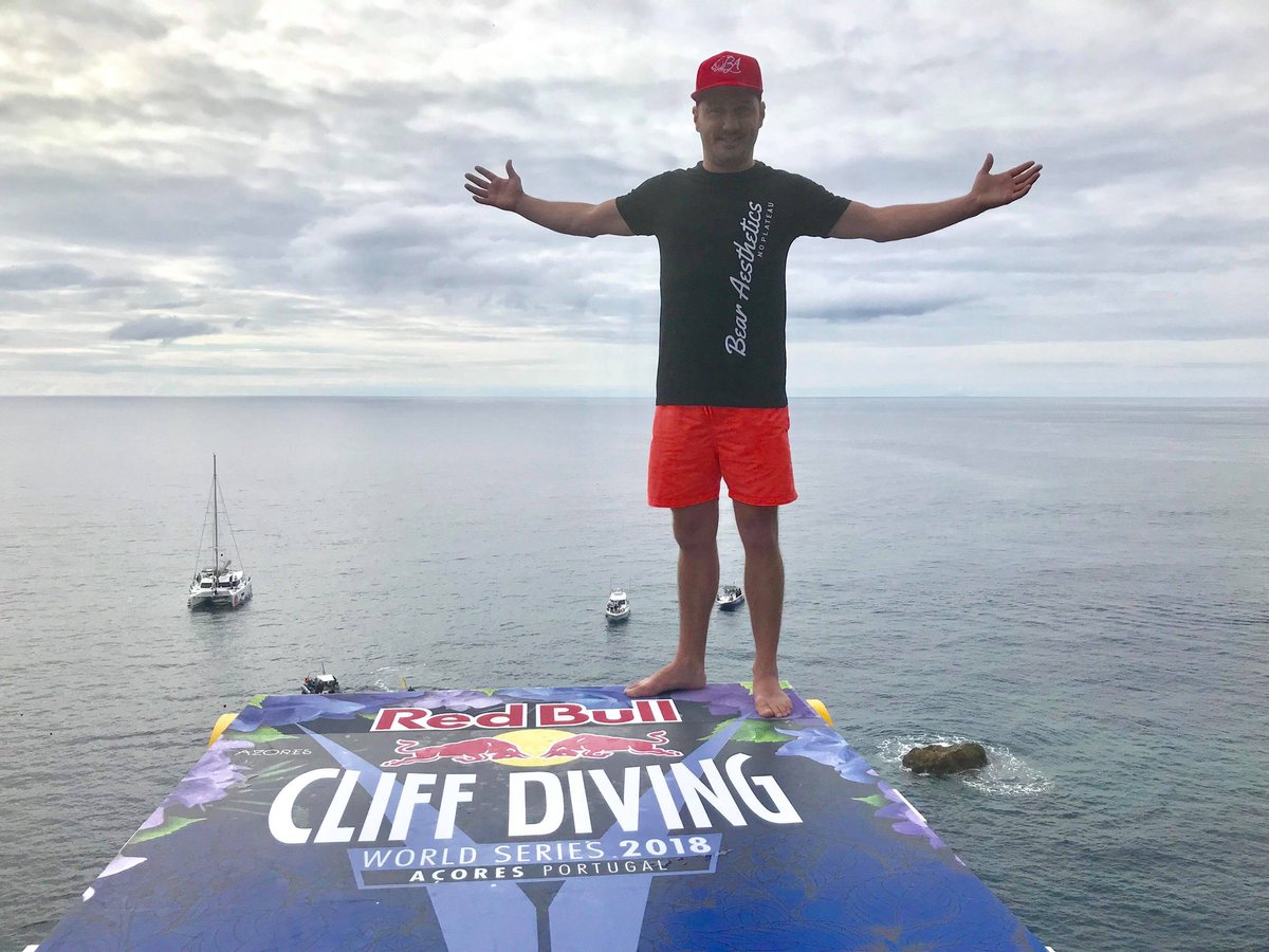 Awesome to have Blake Aldridge, <a href="/redbull/">Red Bull</a> world series Cliff Diver, representing Bear Aesthetics
<a href="/RedBullUK/">Red Bull UK</a> <a href="/BlakeDiver/">Blake Aldridge OLY</a> #portugal #fitness #Acores #PrimeDay #motivation #WorldEmojiDay #TuesdayMotivation #gymclothing #sixpack #dontlookdown