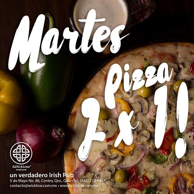 WicklowIrishPub's tweet photo. 🍕🍕🍕🍕🍕🍕🍕🍕🍕🍕
MARTES DE PIZZA 2 x 1
#martesdepizza https://t.co/ZHLrPZk86n