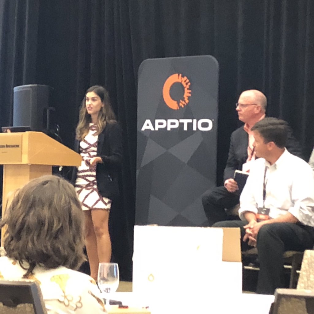 chrismpick's tweet photo. COMPETENCE & CONFIDENCE...The most exciting thing to see your people develop. @alikramer from PR superstar to leading growth campaigns @apptio. #Fieldpic of the week #Accelerate18. https://t.co/SratsLcu14