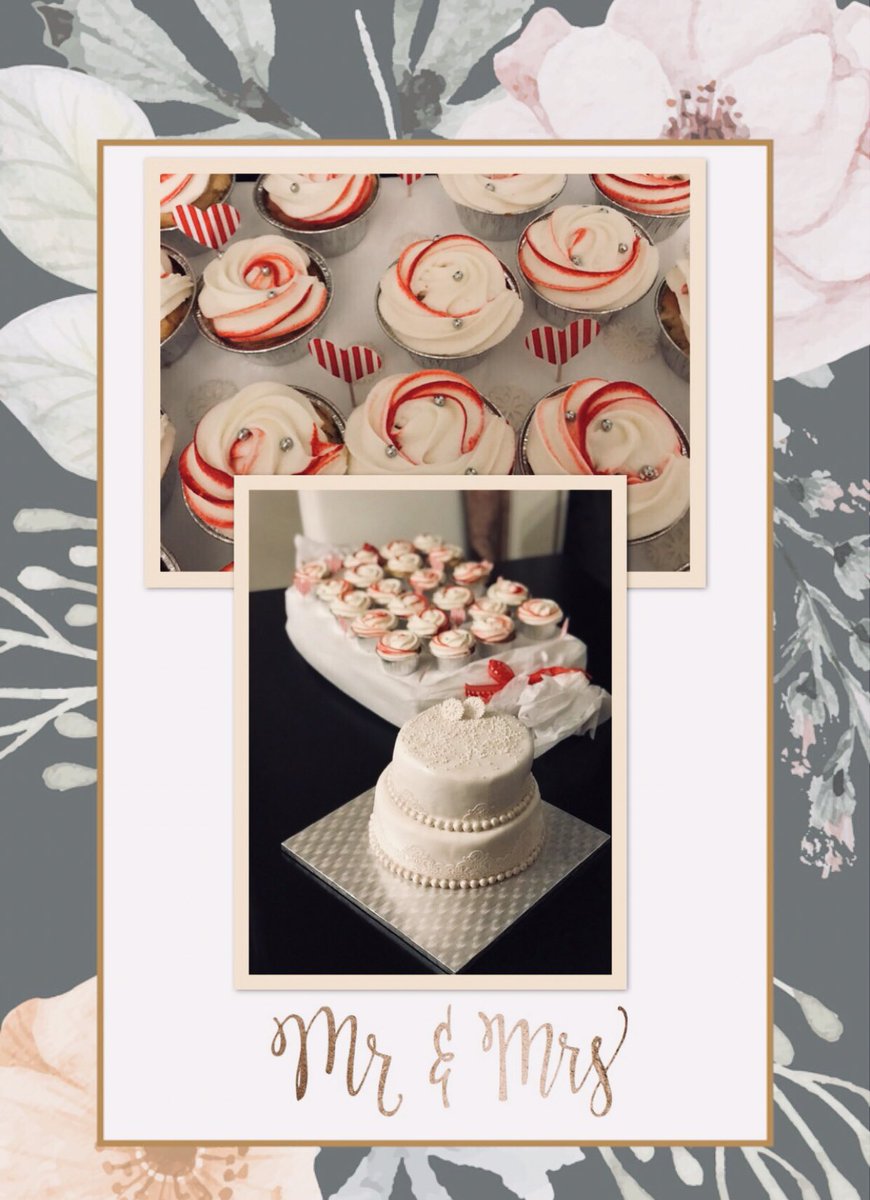 Mr&amp;Mrs ..... #JustMarried #cake #rose #redandwithe #torte #CupCakes #heart #ButterCreamFrosting 💖