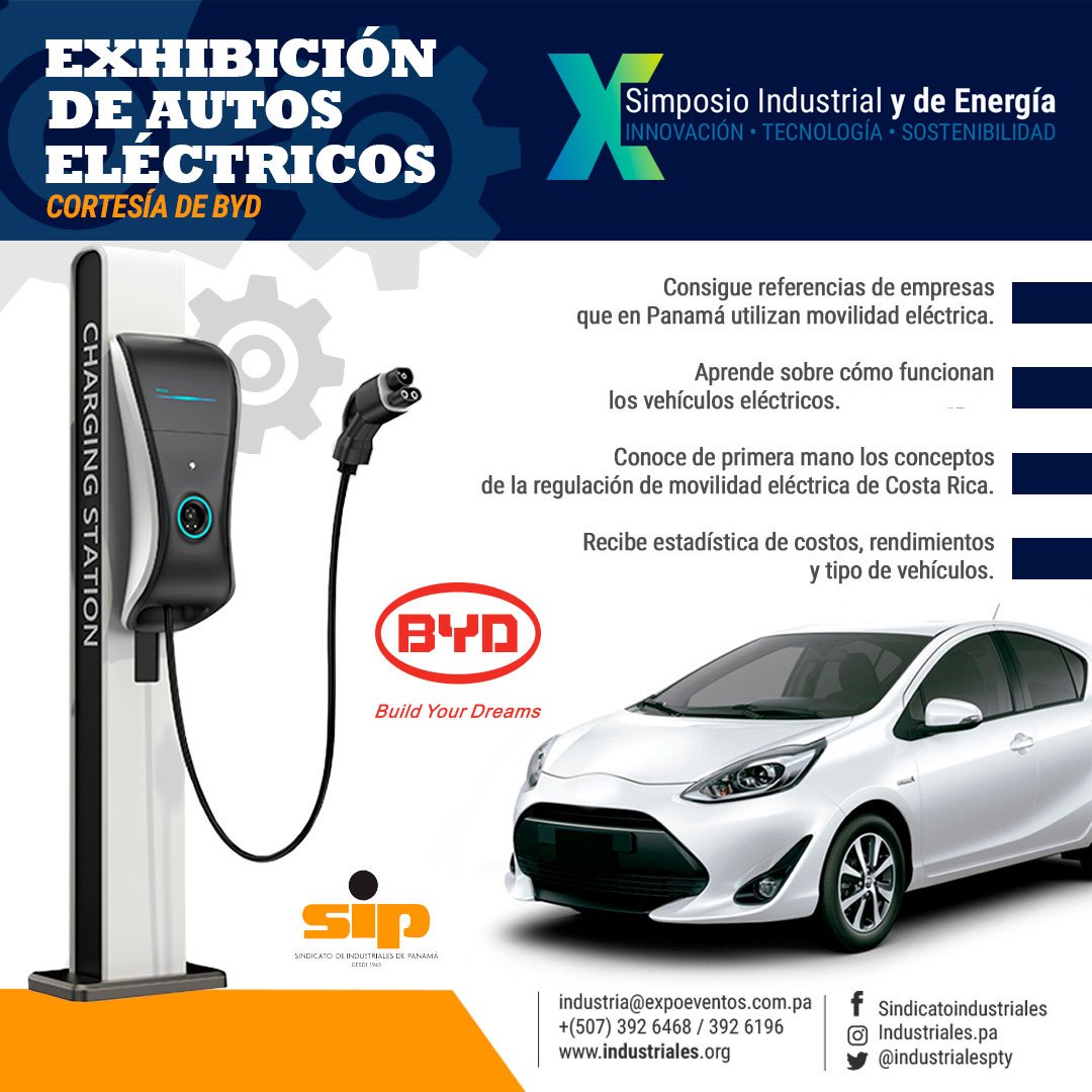 NanikSinghC's tweet photo. 🔴 Anota la fecha! Este 24 de julio, ven y participa d la Exhibición de #VehículosEléctricos ⚡️🚘⚡️ #AutosEléctricos en el "X Simposio #Industrial & de Energía" @industrialespty @simposioenergia . #Tarifa #Eléctrica #ReduceCostos #AhorraDinero con #EnergíasLimpias @RTPanama https://t.co/PDGRg3ZE67