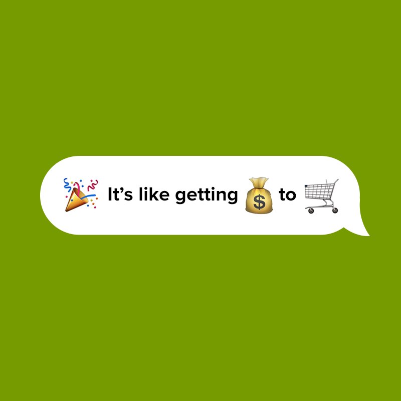 RakutenCA's tweet photo. We β€οΈ to send you π°! Use an emoji to tell us how you feel when you get your #BigFatCheque π #WorldEmojiDay https://t.co/lRB22EkgqK