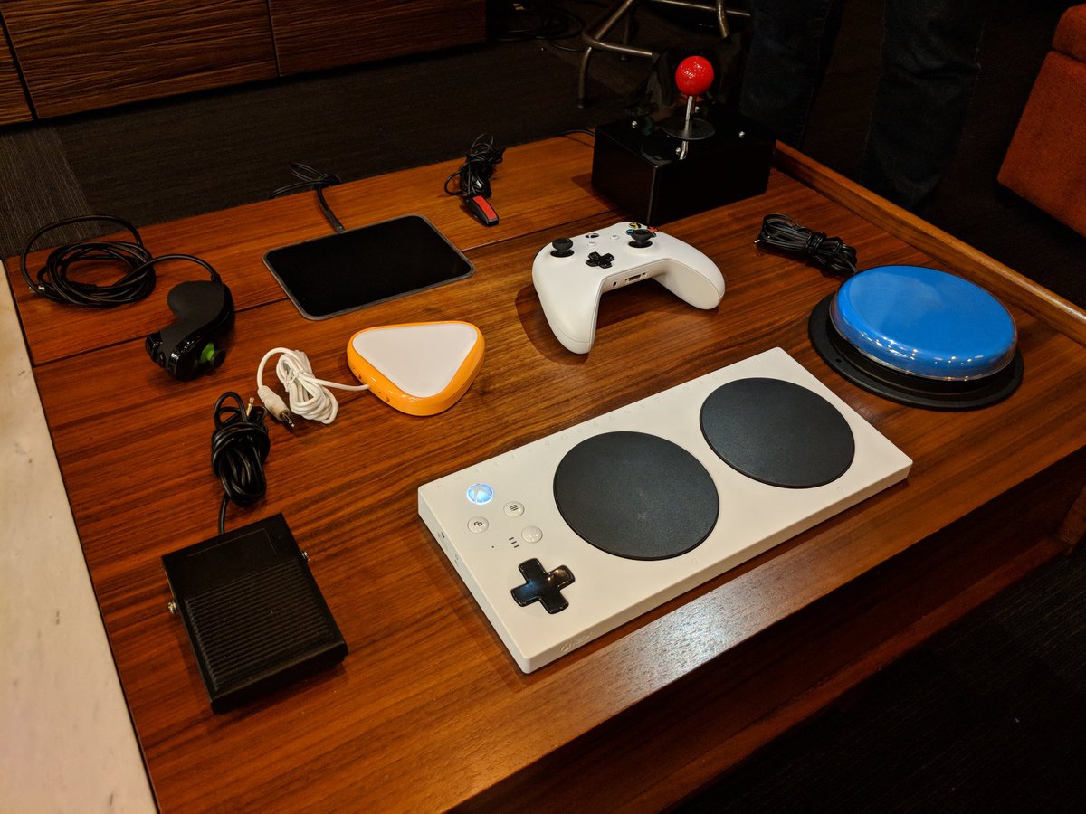 CPCharity's tweet image. Today we were able to preview the #xboxadaptivecontroller at the @Microsoft campus! @Xbox #XboxOne