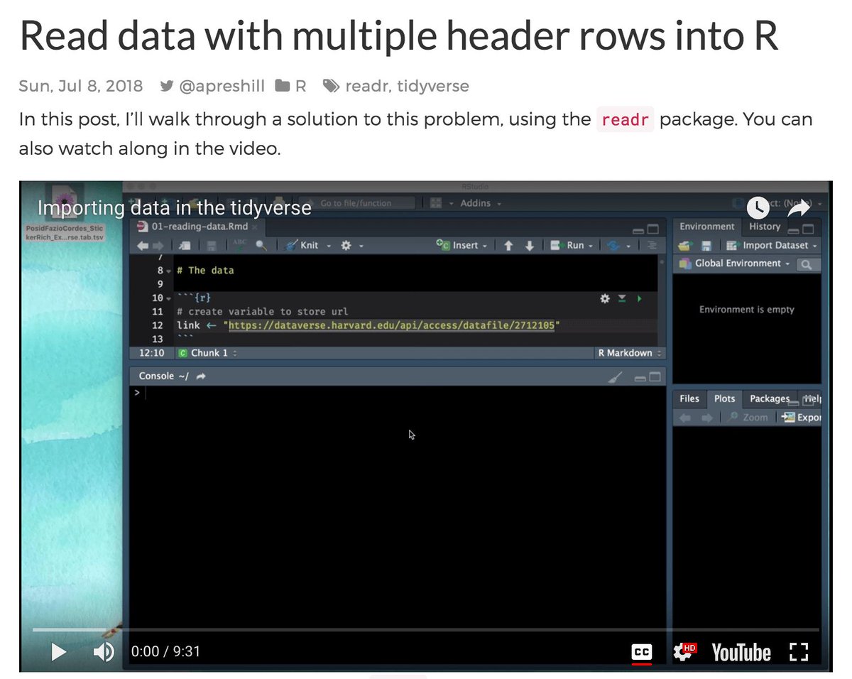 Read data with multiple header rows into R