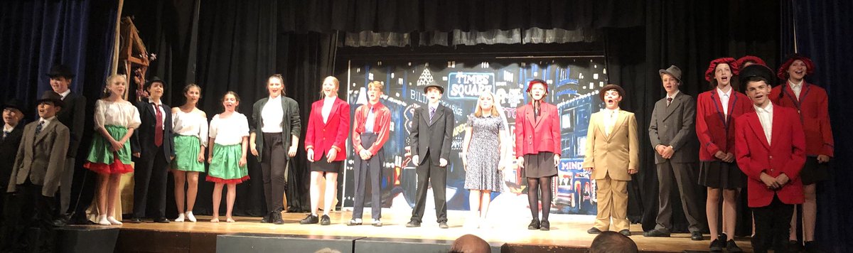 AlixMac's tweet photo. Brilliant performances from all on stage @LonghillSchool for Guys and Dolls this evening, go see the show tomorrow if you can #rockingtheboat #luckbealady #bushelandapeck https://t.co/fZ6JNZmD46