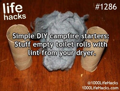 Who knew that leftover lint and toilet paper rolls could come to good use? Start saving them up and get the perfect bonfire started on your next camping trip. 
.
.
.
#TipTuesday #BonfireTips #Camping #CampingTips #Outdoors #DidYouKnow #Outdoorhacks