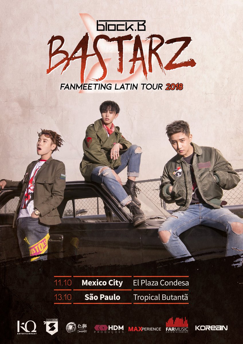 hdmproducoes's tweet photo. A @hdmproducoes parceria com a @farmusicent, gostaria de apresentar, pela primeira vez no Brasil, Block B Bastarz!

Mais informações: https://t.co/zNPfdlcEv8 https://t.co/QIR1H2AvJC