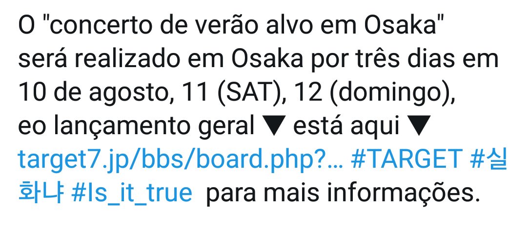 Target7_Brasil's tweet image. (Tradução atualização @target7japan )
Link: target7.jp/bbs/board.php?…