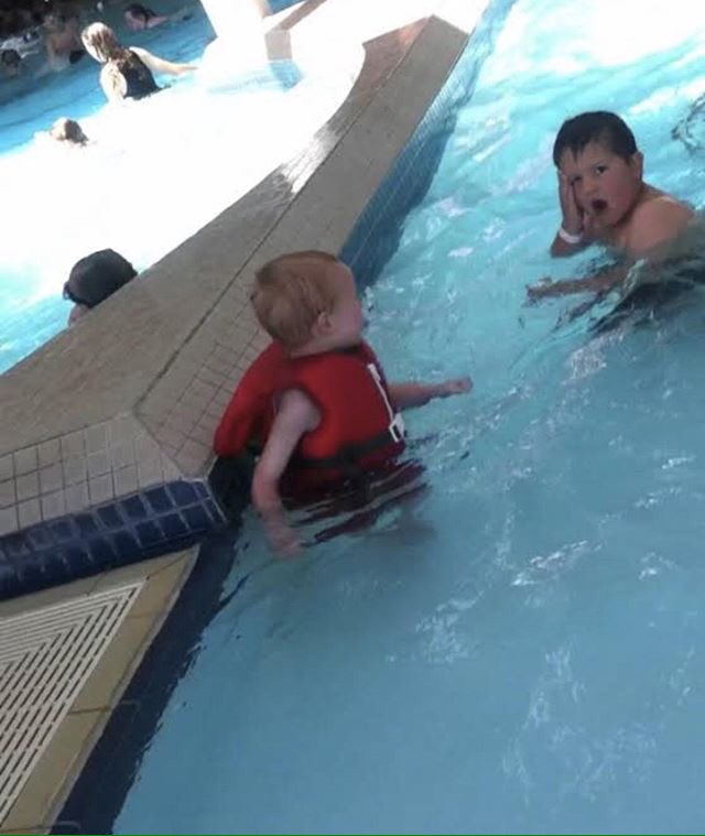olivia_renee09's tweet photo. One time, like 4 years ago, Clint hit this kid at the pool and we somehow caught him on camera lol https://t.co/P3DJ8BCyjW