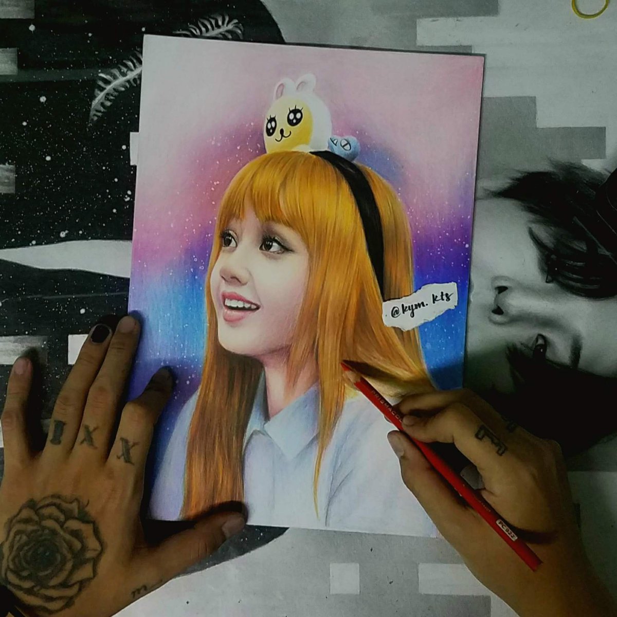 kymartist's tweet photo. Painting color, Lalisa.
My drawing.
#블랙핑크 #리사 #BLACKPINK #LISA https://t.co/E9PiIv2aue