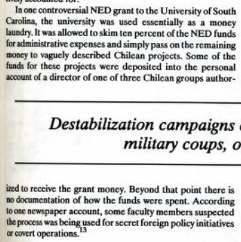 In case you were puzzled by how open they seem about their work- 1, notice how little outrage there is over this, 2, they are notorious for misplacing/misusing funds (cough covert ops) including a stunning operation run through my dad's alma mater, University of South Carolina