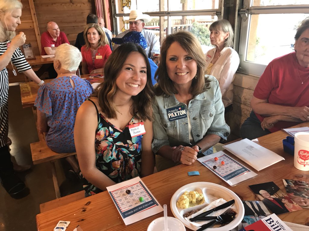 AngelaPaxtonTX's tweet photo. What a fantastic turn out tonight for the summer social hosted by @GoldenCorridor RW  and Collin County Conservative Republicans. I was happy to bring my daughter Mattie with me tonight as well. #Collinstrong #KeepCollinRED https://t.co/pclXnz1ii5