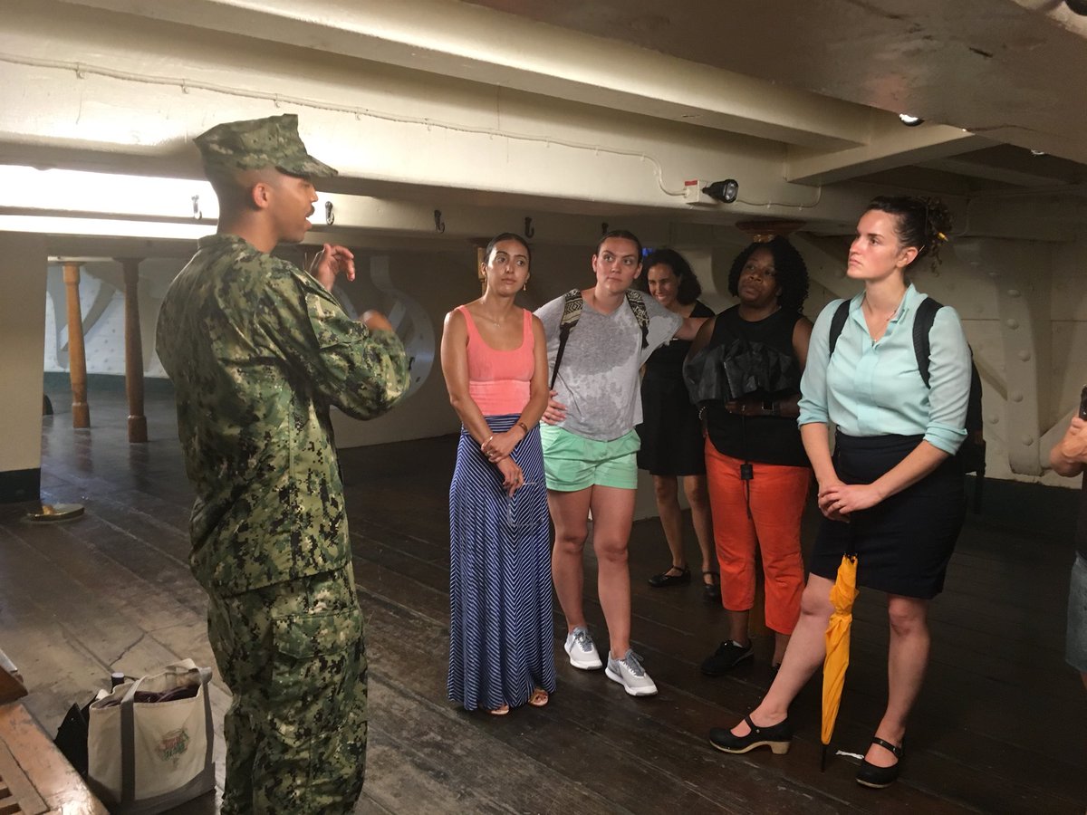 PlaceBasedBOS's tweet photo. A great (rainy)day 2 with @BostonSchools teachers exploring place, different narratives and primary sources. #PlaceBasedBos @bostonNHP @USSConstitution @USSConstMuseum @BostonianSoc https://t.co/Q1wCgE9Sux