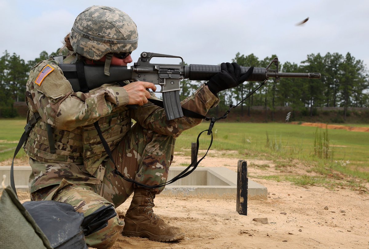 usarec's tweet photo. Our recruiter, SFC @JordanFerrari6, is looking steady and focused at the qualification range! Day 2 event at the @TRADOC #BestWarrior2018 Competition at Fort Gordon, GA. #SteadyAim #HitMeWithYourBestShot #RangeDay https://t.co/czdBoGOOXO