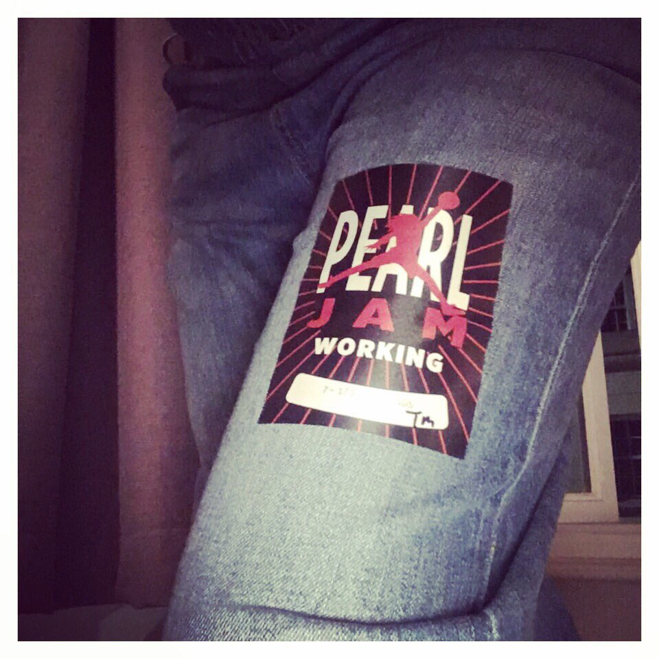 orgchaosmgmt's tweet photo. Whyโd I wait so long to see them?! #workingpass #pass #aaa #vip #foh #sticker #leg #jeans #theo2 #pearljam #gig #livemusic https://t.co/iaaYtKRVUE