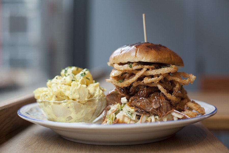 RightProperBeer's tweet photo. It's #BBQWeekDC! We've got a delicious BBQ Lamb Sandwich with potato salad for only $11. Available through Sunday at #RightProperShaw! https://t.co/S6ZIbLkqDA