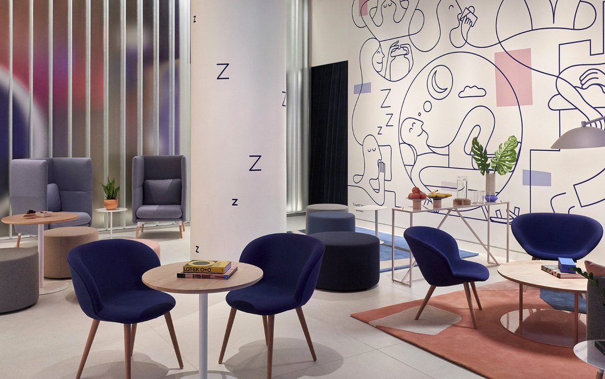 hightowergroup's tweet photo. Capri Lounge, Ruby Tables, Tombolo Sofa and our Highback Arlo Sofa included in @Casper's new Dreamery NYC location. Love how our designs look in this experiential space devoted to wellness! https://t.co/RDir8Qp7z1