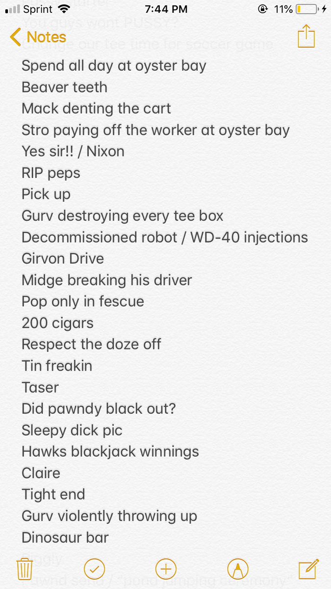 nu_psu's tweet image. I present to #MyDISCIPLES the traditional list of sass from the trip #RFN