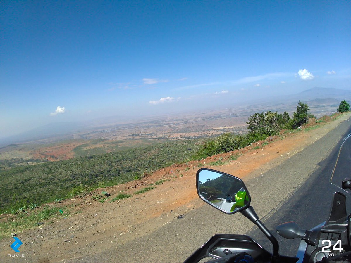 Beautiful shot from one of our NUVIZ family members #exploring Africa’s #GreatRiftValley 🇰🇪 #ShotOnNUVIZ #rideNUVIZ #Africa #bikelife