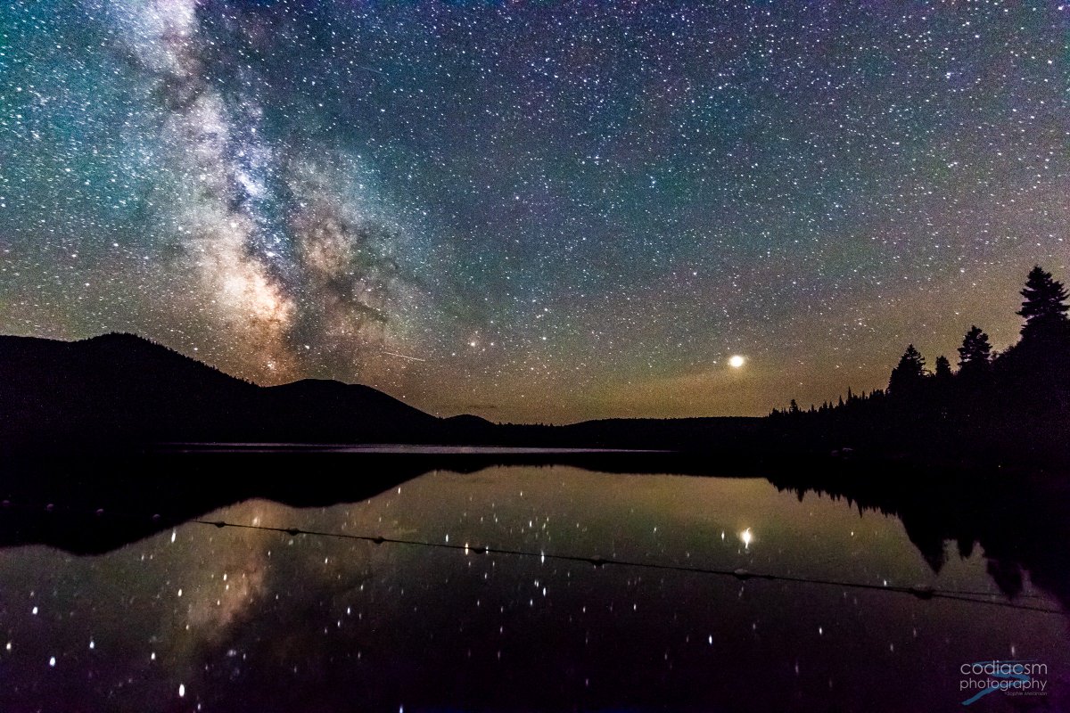 The Milky Way lighting up the sky over Lake Nictau in Mount Carleton Provincial Park last Friday. #NBParks #ExploreNB #DarkSkyPreserve #MilkyWay #Astrophotography
