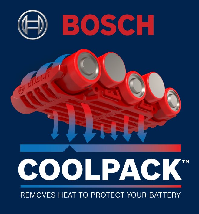 BoschToolsNA's tweet photo. Removing heat🔥 protects your battery and keeps your tools running longer.

The NEW Bosch #CORE18V 4.0 Ah battery features Bosch exclusive CoolPack2.0 technology that houses cells individually and draws heat OUT of the battery. https://t.co/036J0Zonig