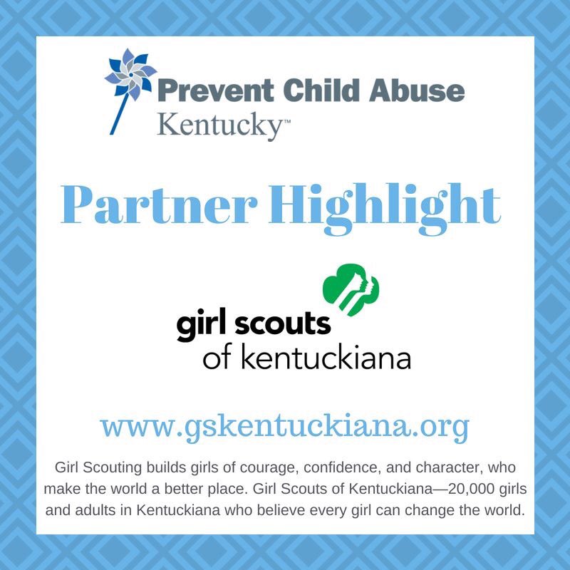 PCAKY's tweet photo. We're highlighting Girl Scouts of Kentuckiana, a #PCAKPartner who joined us this past year. We are thankful you help girls discover themselves, connect with their communities and take action to make the world a better place. Excited for another great year of #pinwheels & patches! https://t.co/5X12XOFZu2