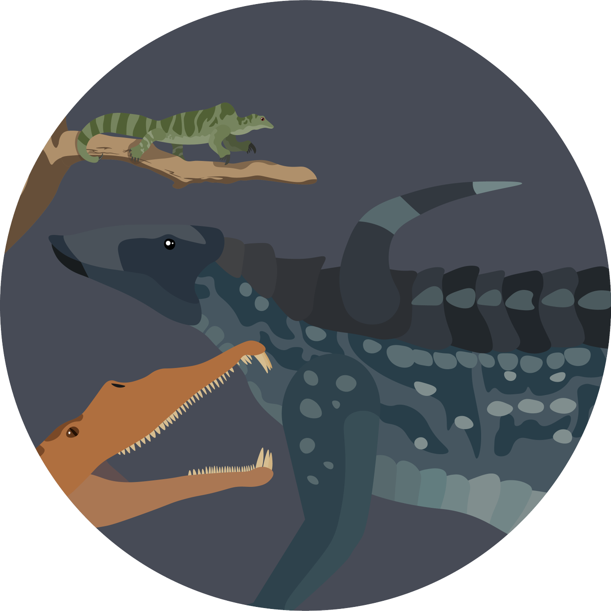 NaturalistGamer's tweet photo. Happy #TriassicTuesday ! Try to name these three species of reptiles from the Late Triassic era! https://t.co/kDm8R1uilq