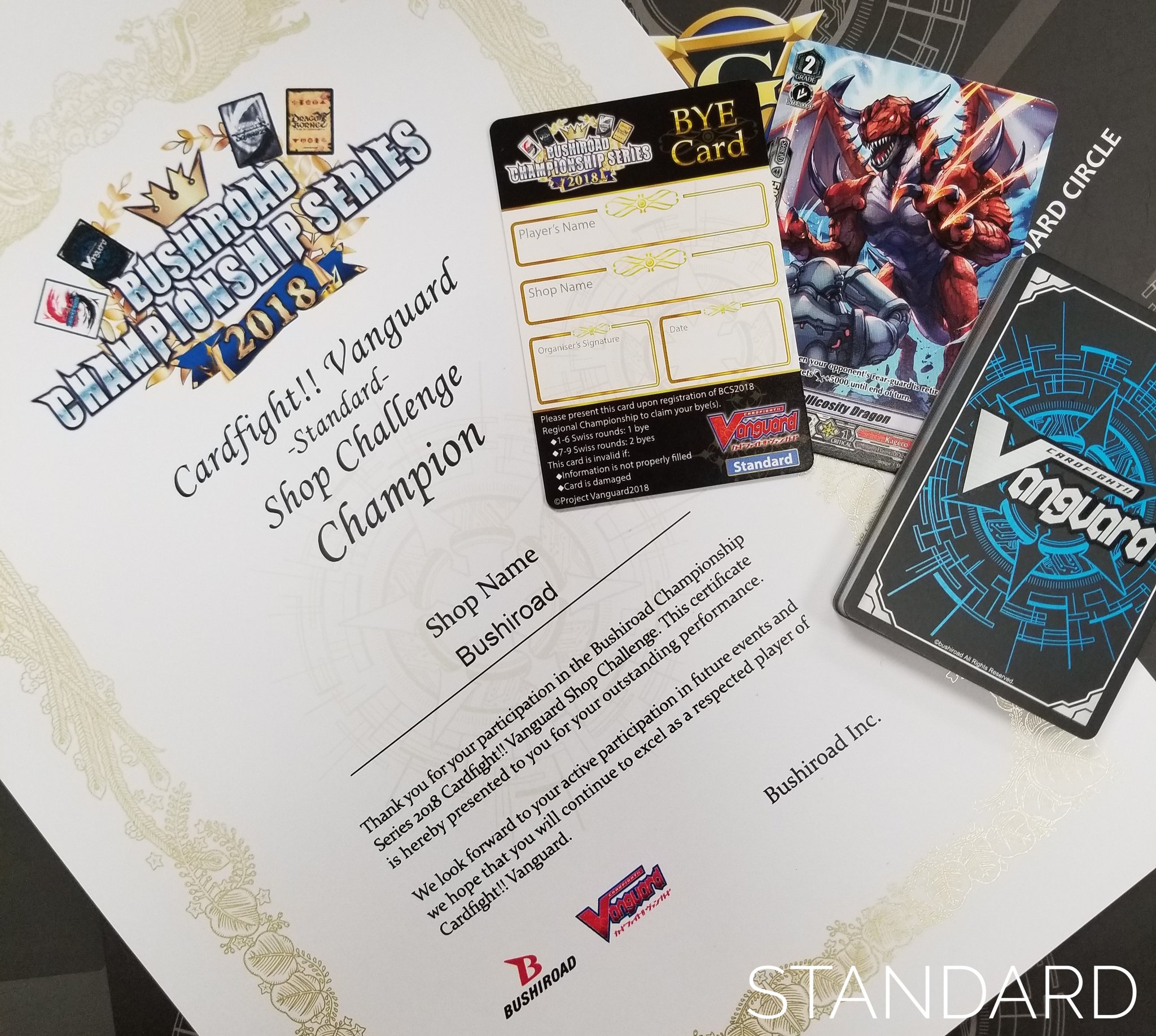 Cardfight!! Vanguard on Twitter: "Cardfighters! The Shop Challenges for  Standard and Premium Format have begun! Do you have what it takes to win a  'BYE Card'? (ﾉ´ヮ´)ﾉ *:・ﾟ✧ Check out the link