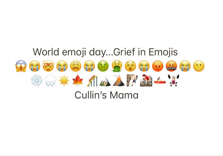 GinnyLimer's tweet photo. #WorldEmojiDay #griefinemojis #cullinsmama https://t.co/vkLC2YAdSz