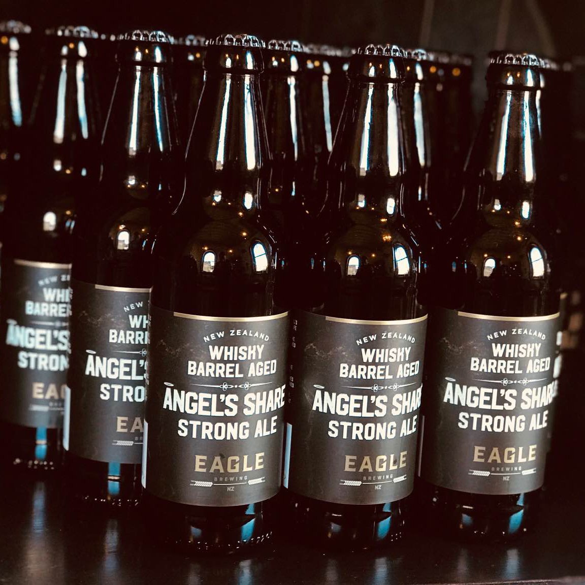 Just arrived at the cellar door, @eaglebrewingnz  limited release 'Angel's Share'. An ale aged for 18 months in our whisky barrels!