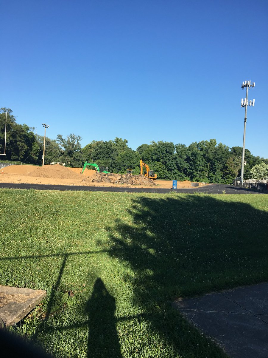 The Titan Marching Band will be performing on a brand new TURF FIELD for the 2018 season - Construction is already moving right along!