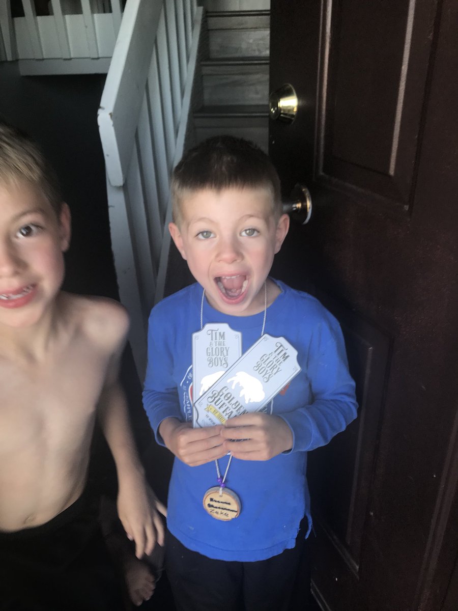 regstyler's tweet photo. Zeke is sure excited for these Golden Buffalo passes, thanks @timneufeldmusic #zekeandtherodyboys #purejoy https://t.co/kIYNTT2Fc2