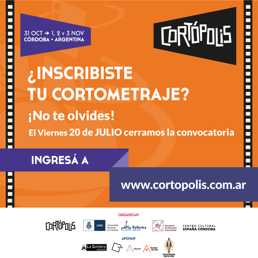 cortopolis's tweet photo. ¡No te quedes dormido!😬
 El viernes 20 de Julio cerramos la convocatoria.
 Inscribí tu cortometraje en https://t.co/JC9mu3IidR .📝

#Cortopolis #Cortopolis2018 #Cine #Cortos #Cortometrajes #Festival #Cordoba #Argentina #Chile #Uruguay #Brasil #México #Perú #Colombia https://t.co/BKOuxQvGuB