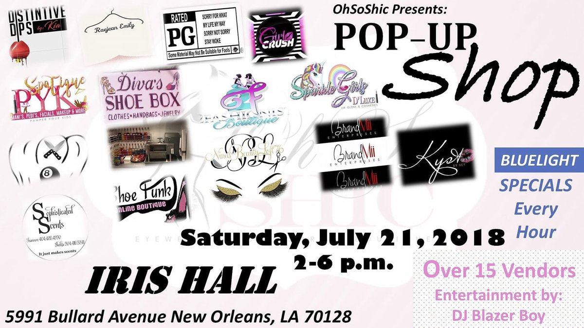MzBeeMac's tweet photo. Make sure you go out and support @ohsoshic_ and lots of other local vendors 🛍 This is 1 you don’t want to miss 🕶Saturday July 21st 2-6pm https://t.co/ejYzUmN3Ee