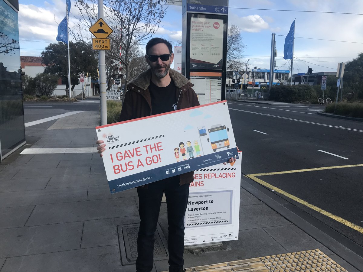 levelcrossings's tweet photo. Congratulations Josephππ
He's won a $50 gift voucher for Lavender Thai Massage just for giving the bus a go!
Stay tuned for more giveaways while #AltonaLoop upgrade and #KororoitCreekRoad #levelcrossing removal take place.
#thanksforyourpatience #transformingMelbourne https://t.co/Ir9MFQWvVE