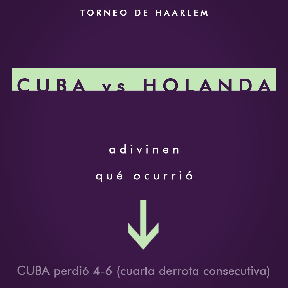 #Cuba volvió a perder en @honkbalweek. Es la 4ta derrota consecutiva del #BéisbolCubano. ¿Qué les parece? @mestevezp @CondeRavassa @LazaroE97