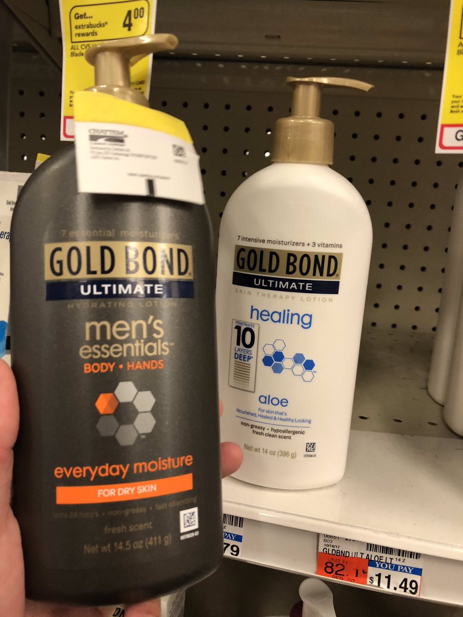 Piscdog's tweet image. AT LAST! A @GoldBondTM product for ME - A MAN!!! Now I can prevent my skin AND masculinity from chapping thanks to this #genius #MarketingSegmentation