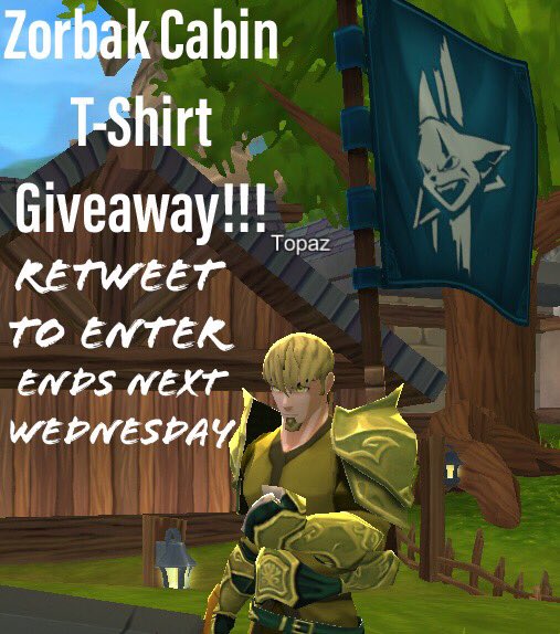 Pun_AE's tweet photo. Zorbak Cabin T-Shirt giveaway!

Ends next Wednesday (my payday)

Retweet to enter 

(Will try and have the shirt mailed straight to you if it’s not to expensive for me) https://t.co/O8ZrP5fi7w