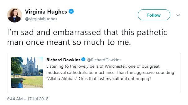 @virginiahughes tweet located at: https://twitter.com/virginiahughes/status/1019216236218126336