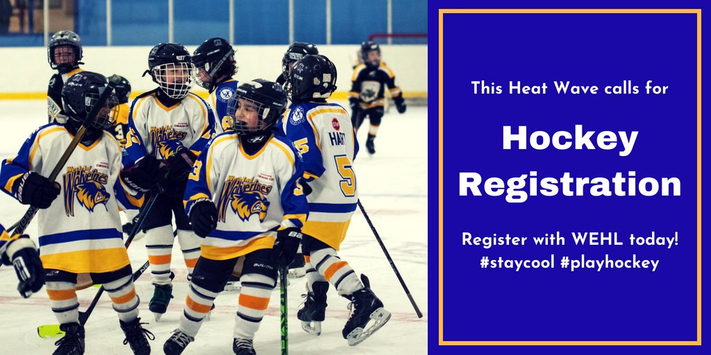 Beat the Heat - Register for hockey today! wehl.on.ca/page.php?page_… #staycool #playhockey #wehl #spreadtheword