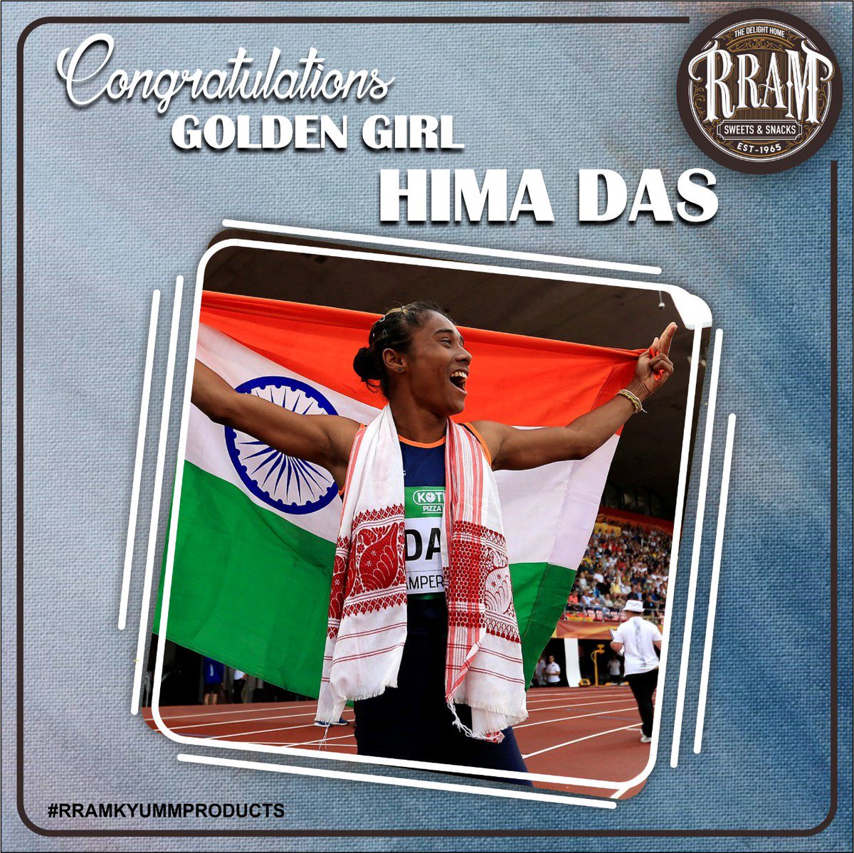 RramSweets's tweet image. Congratulations Hima Das for creating history by winning Gold medal in 400m of World U20 Championships. The 1st Indian athlete to win Gold in track event of U-20 World Championships. You have made India proud.
#himadas #goldmedal #trackevent